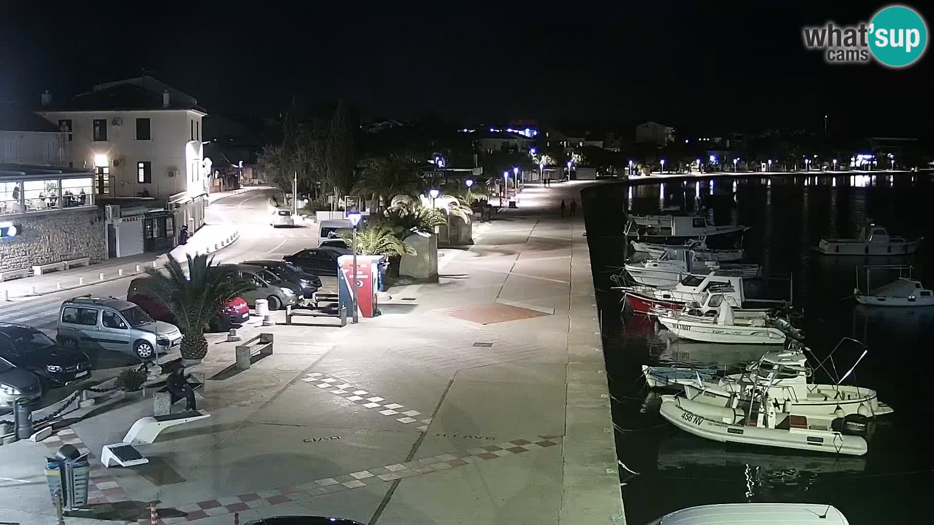 Webcam Novalja seaside promenade