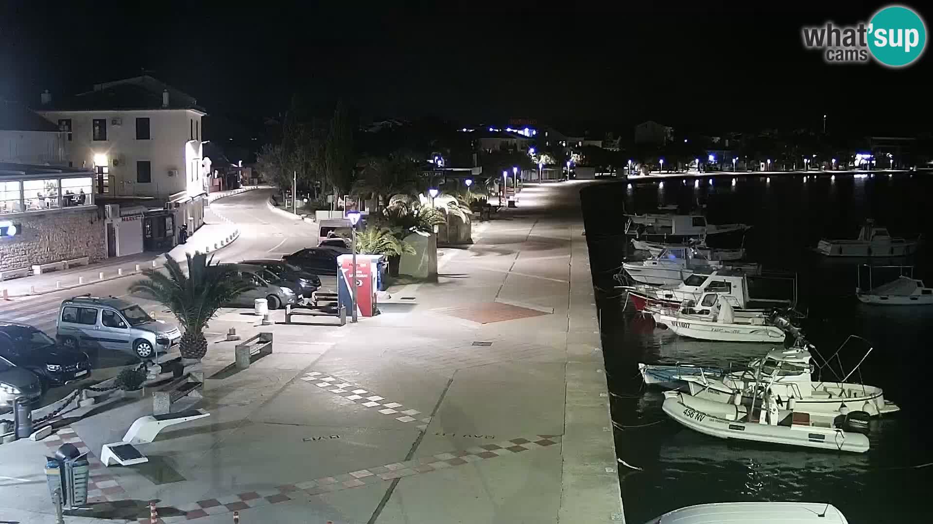 Webcam Novalja seaside promenade
