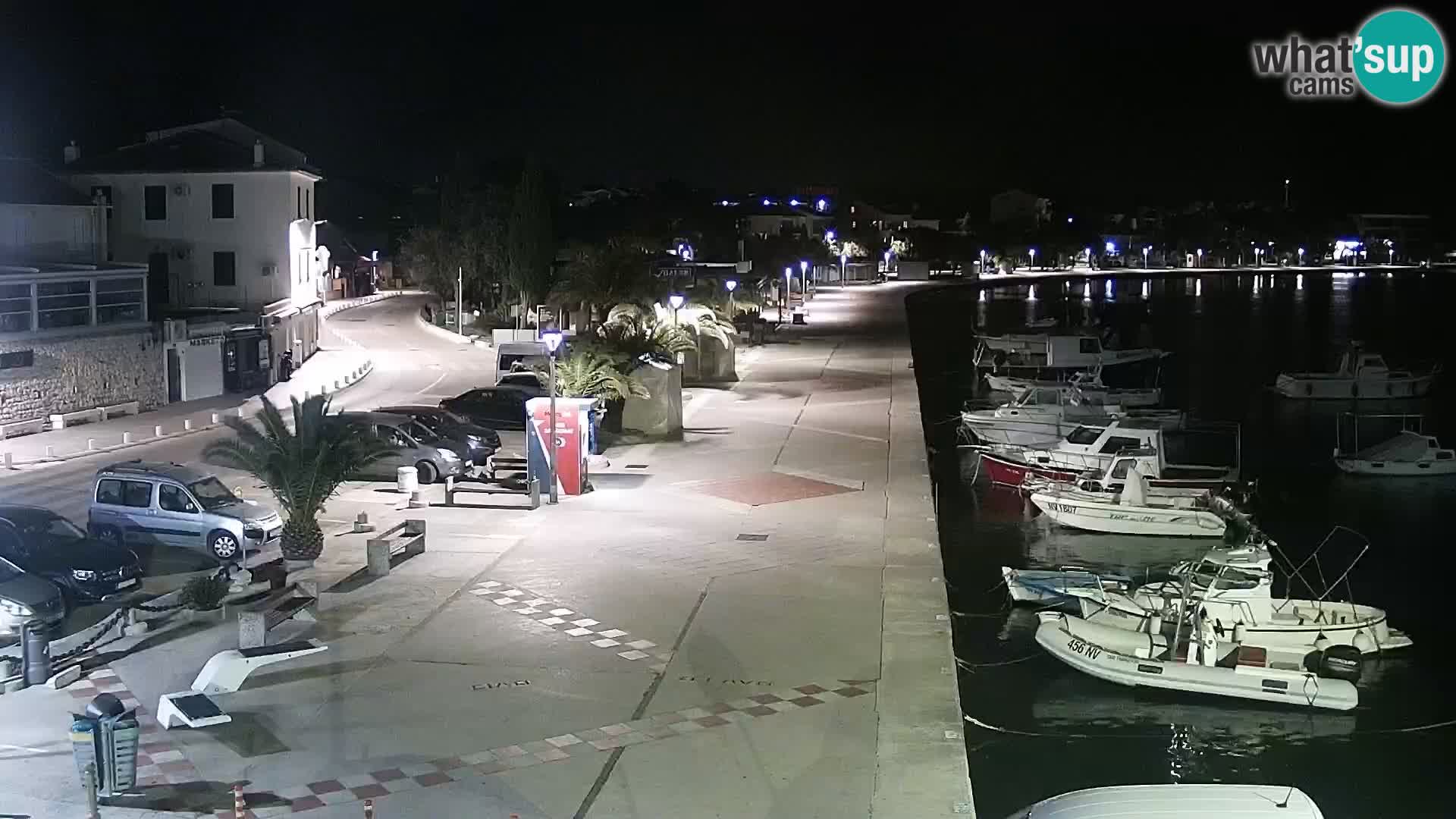 Webcam Novalja seaside promenade