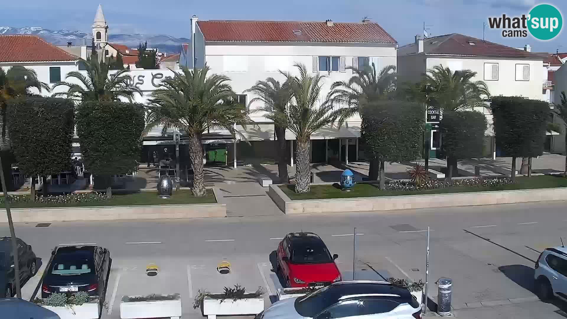 Webcam Novalja seaside promenade