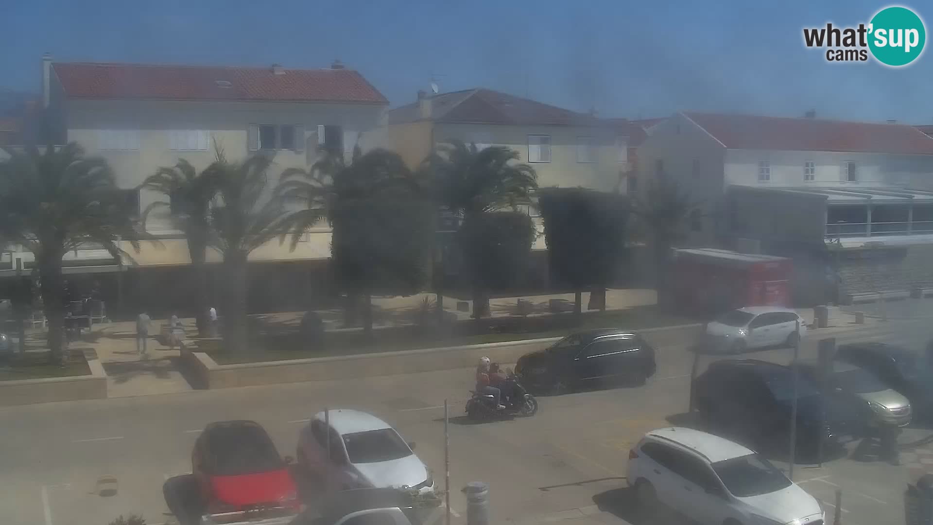 Webcam Novalja seaside promenade