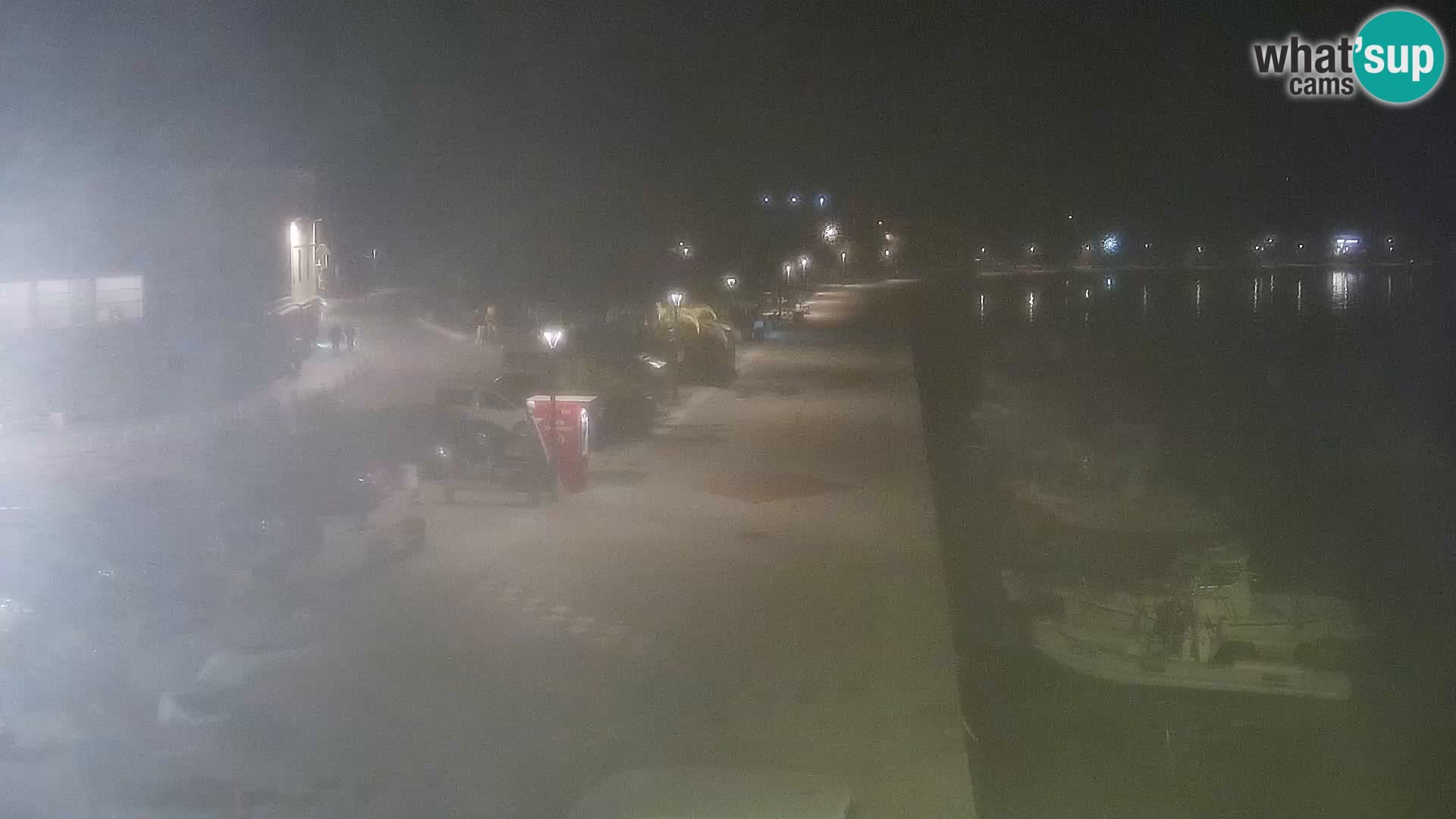Webcam Novalja seaside promenade