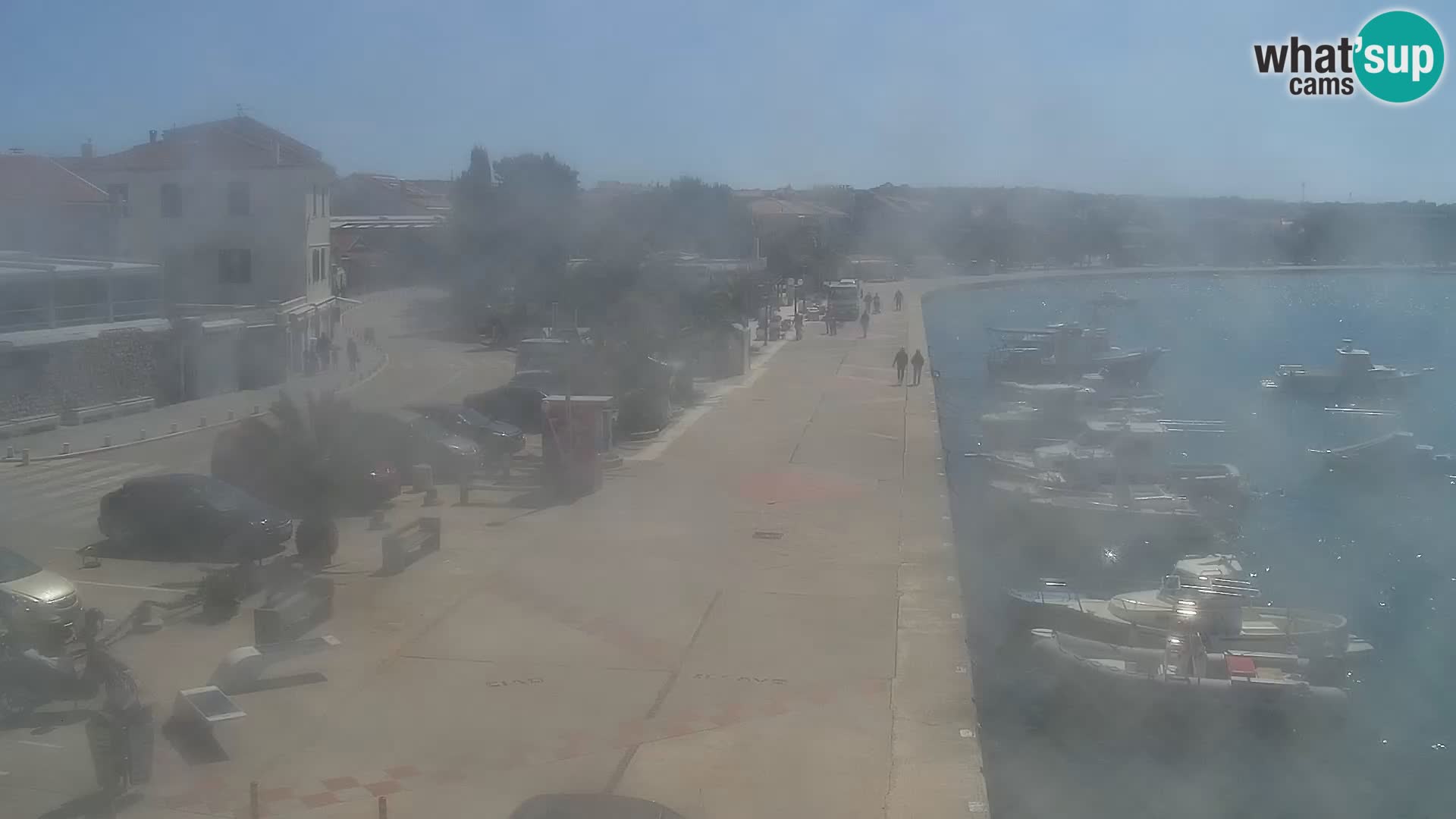 Webcam Novalja seaside promenade