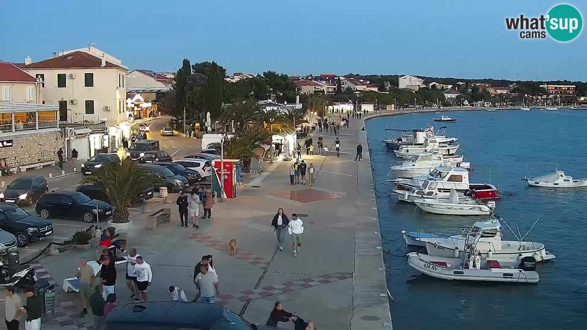 Webcam Novalja seaside promenade
