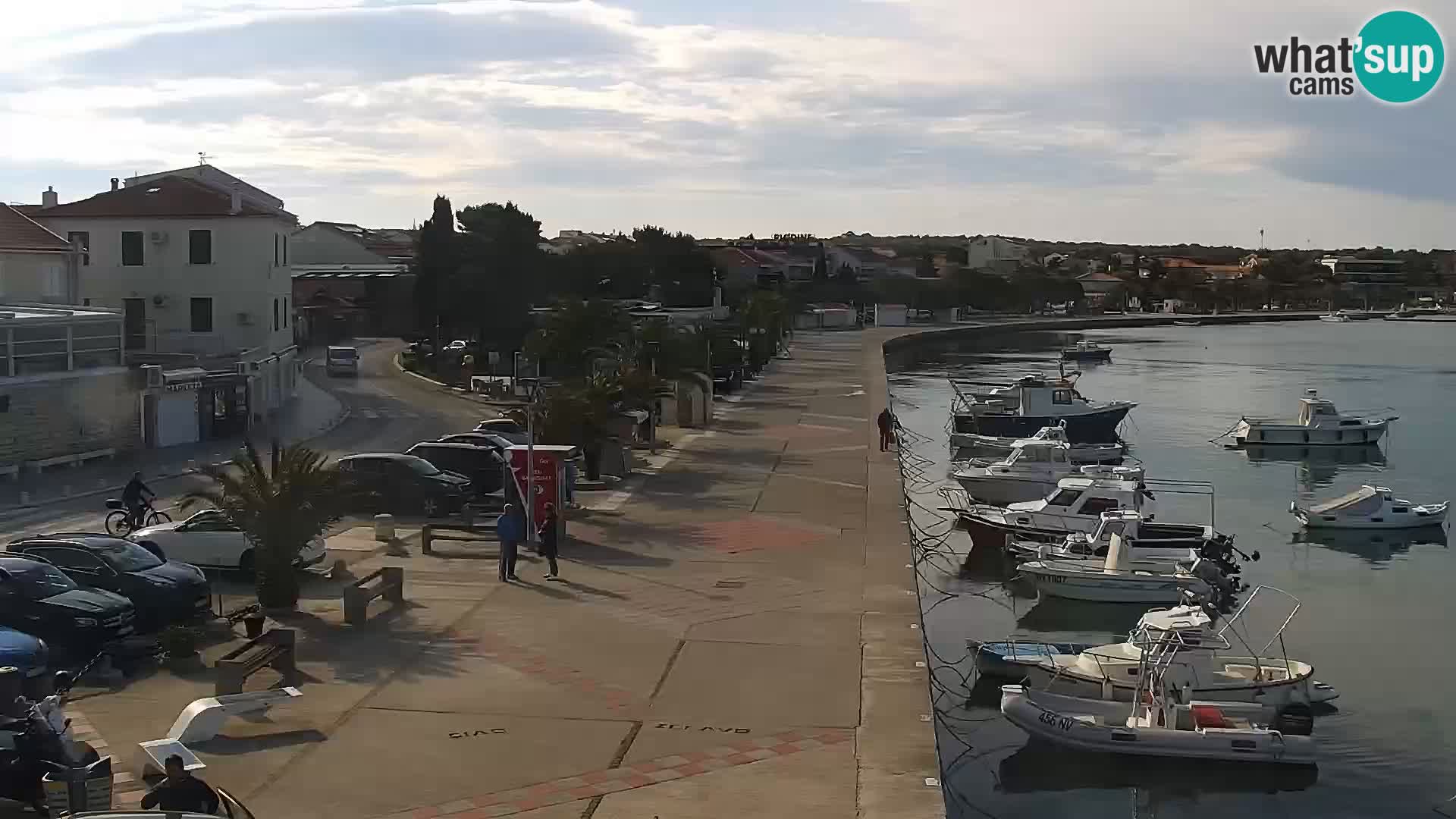 Webcam Novalja seaside promenade