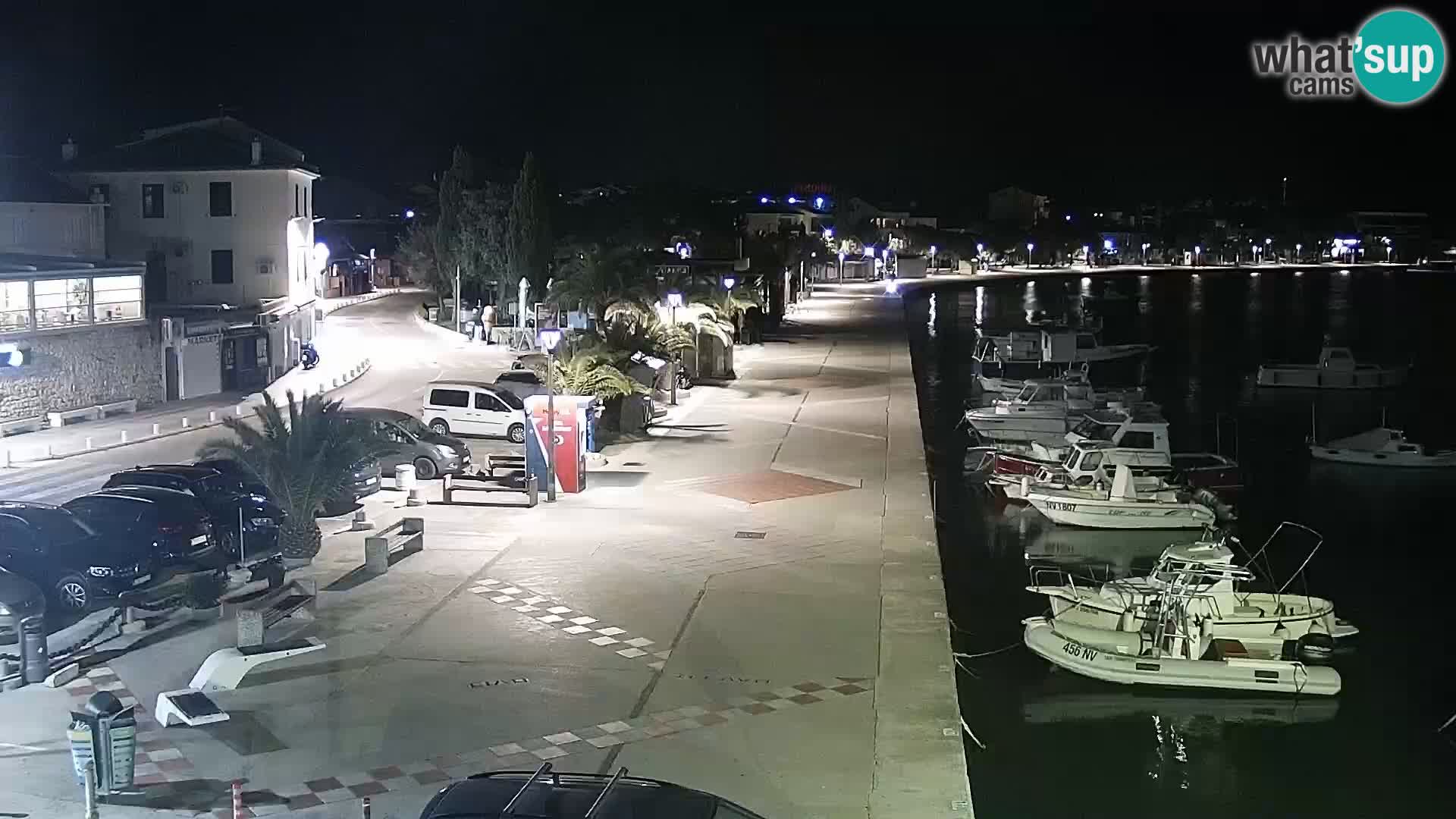 Webcam Novalja seaside promenade