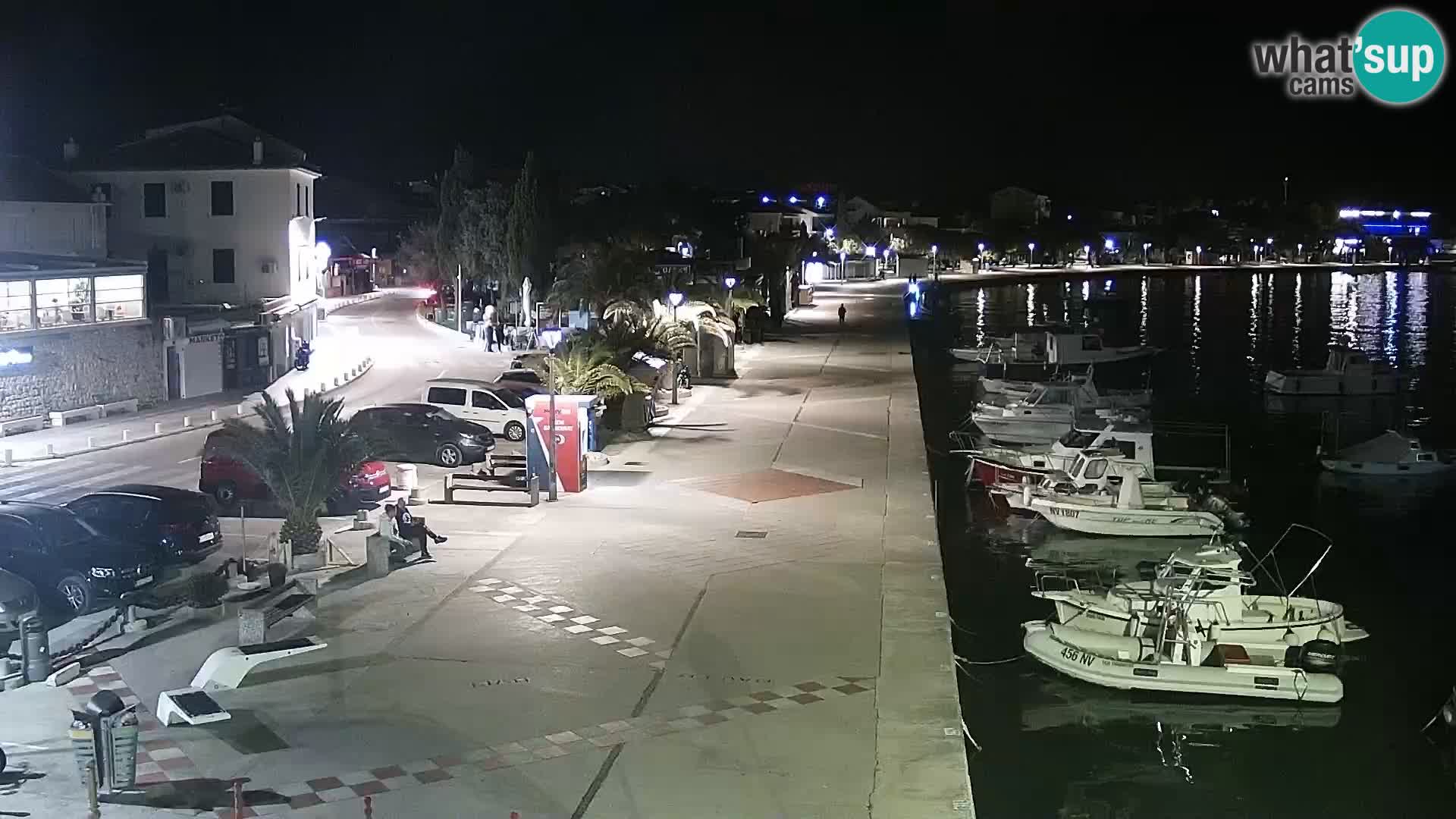 Webcam Novalja seaside promenade
