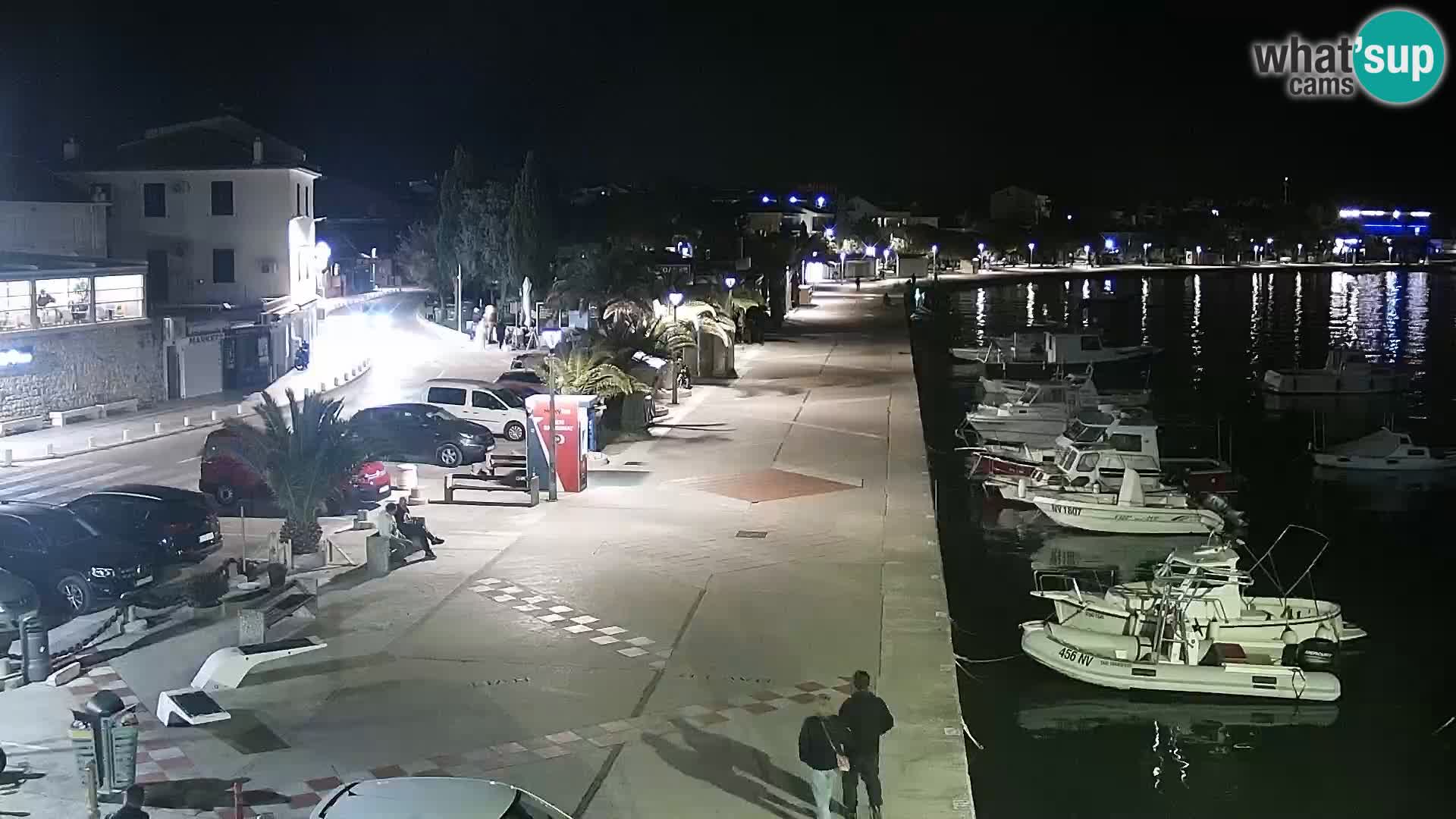 Webcam Novalja seaside promenade