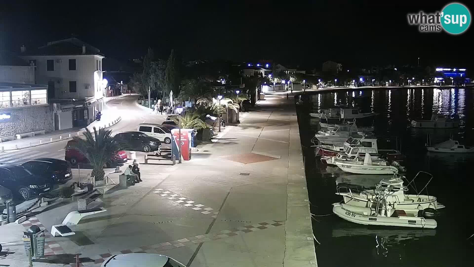 Webcam Novalja seaside promenade