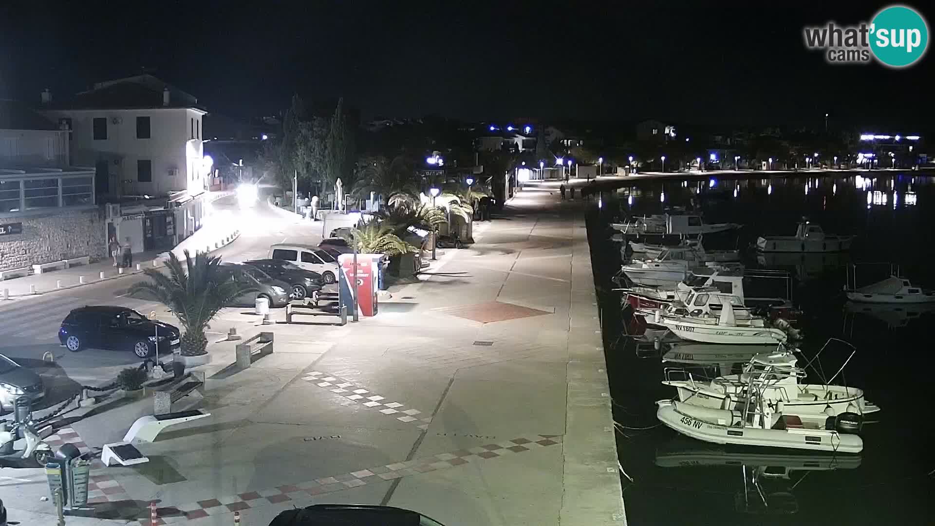 Webcam Novalja seaside promenade