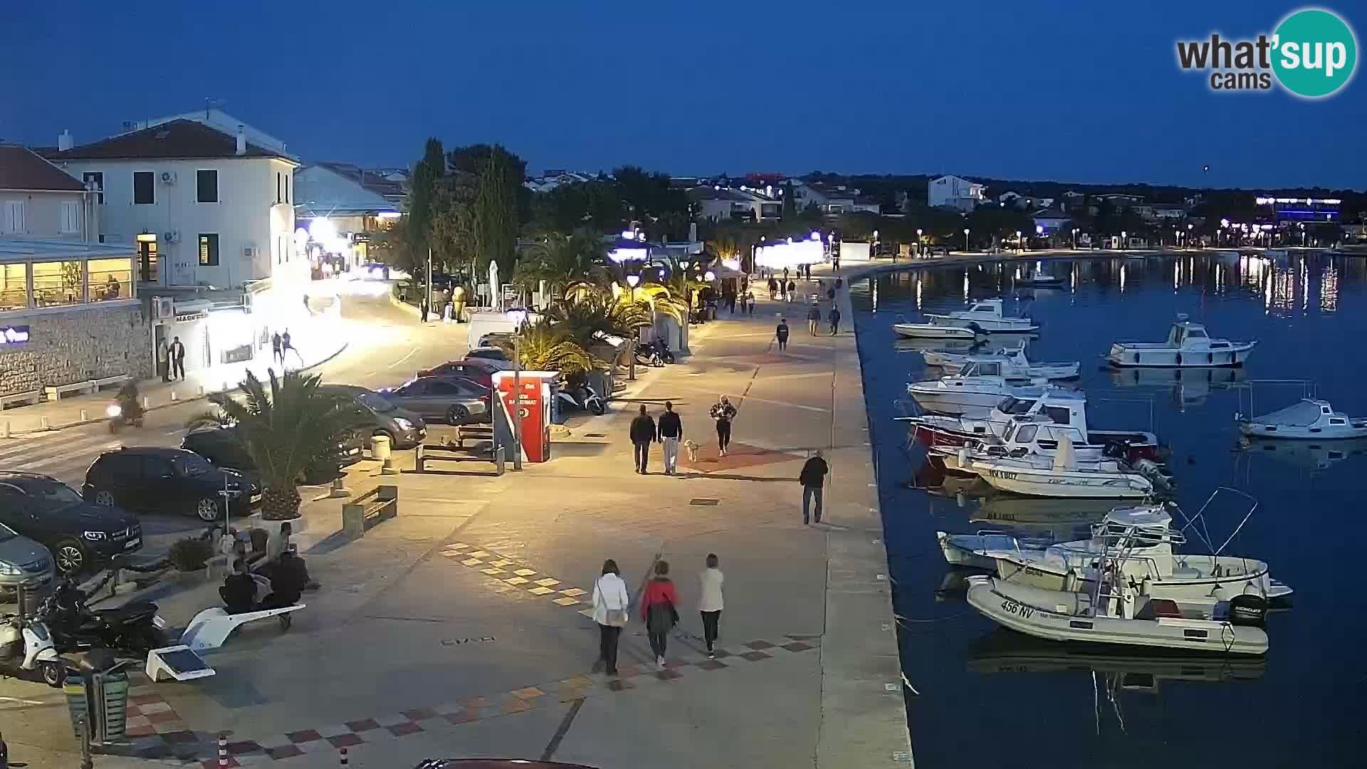 Webcam Novalja seaside promenade