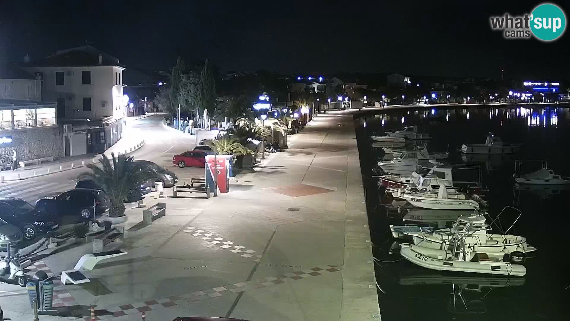 Webcam Novalja seaside promenade