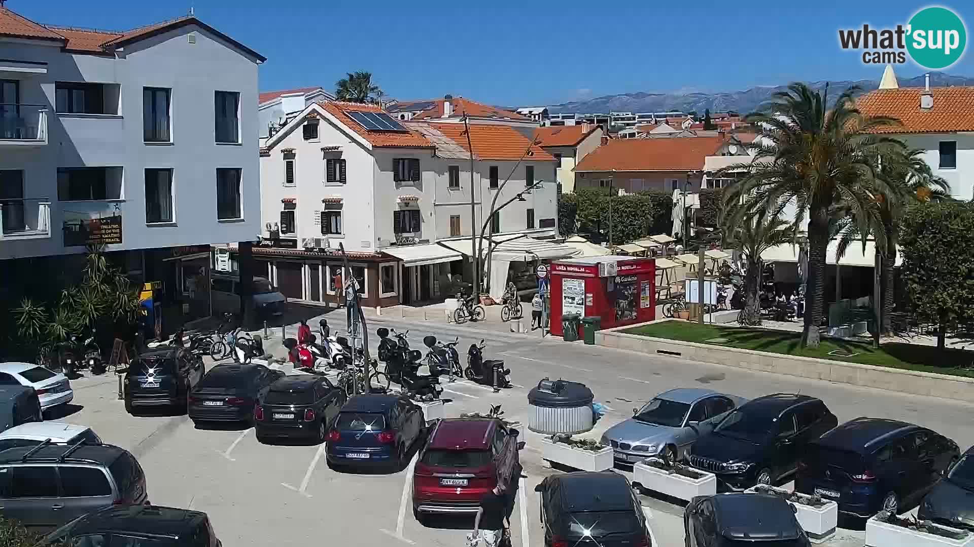 Webcam Novalja seaside promenade