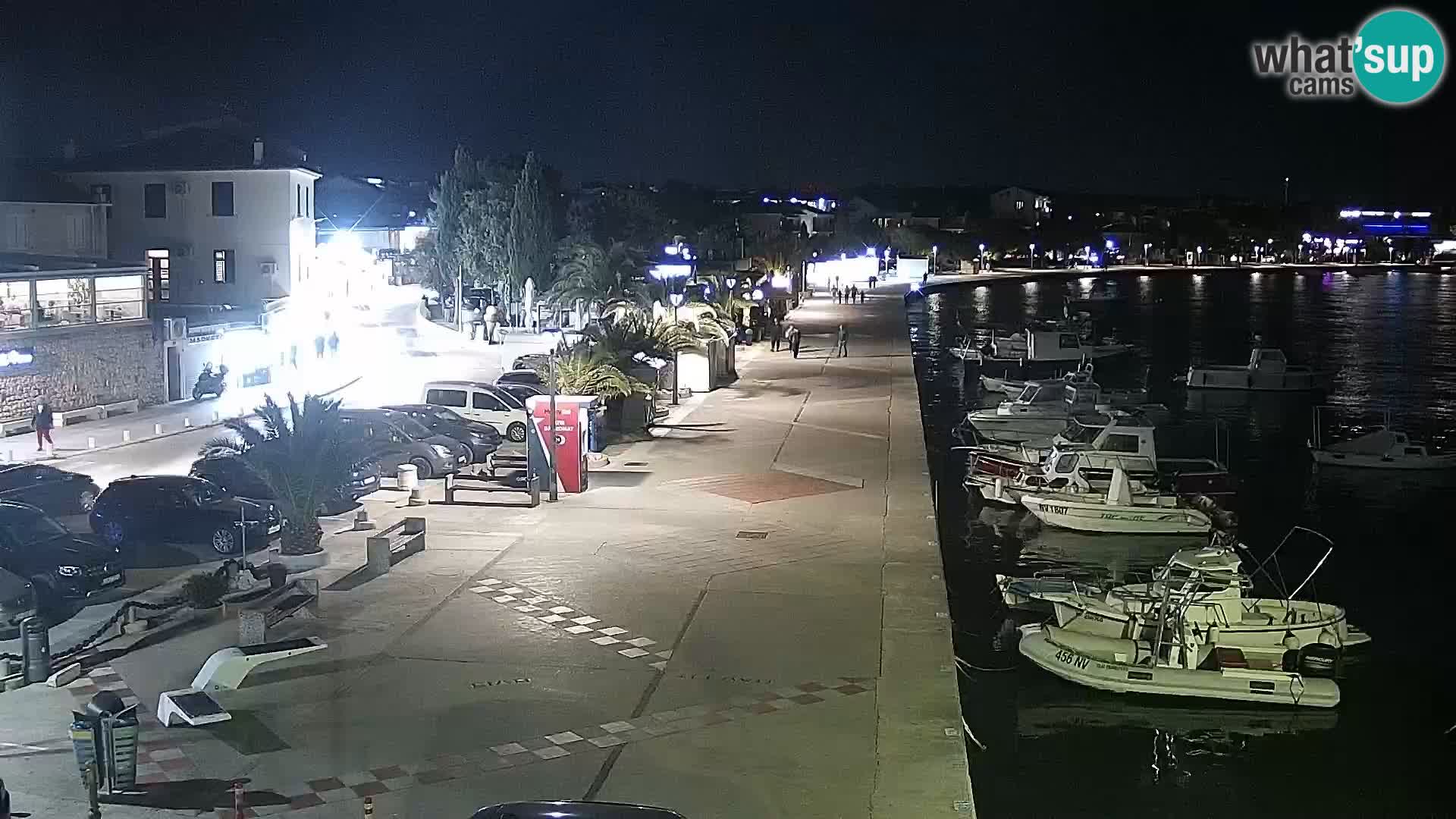 Webcam Novalja seaside promenade