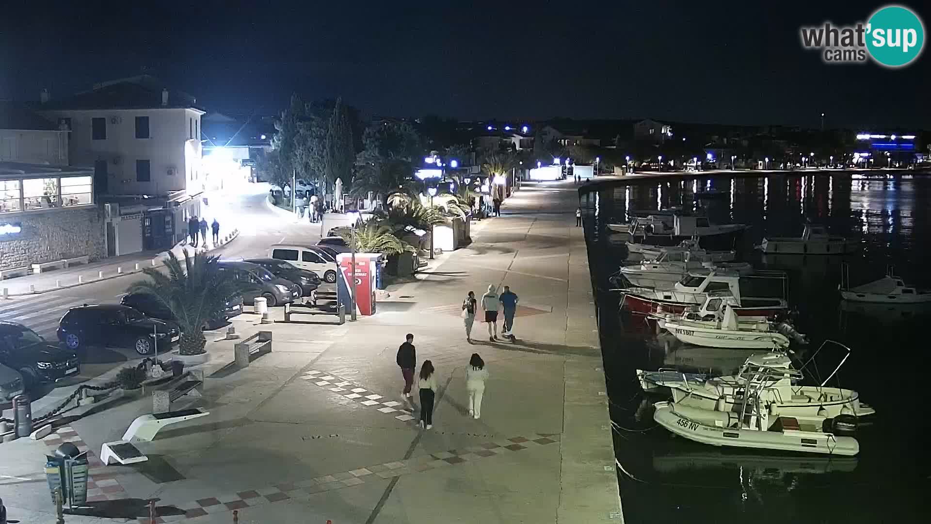 Webcam Novalja seaside promenade