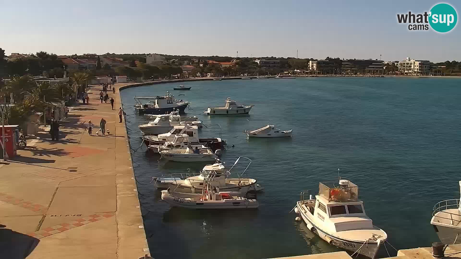 Webcam Novalja seaside promenade