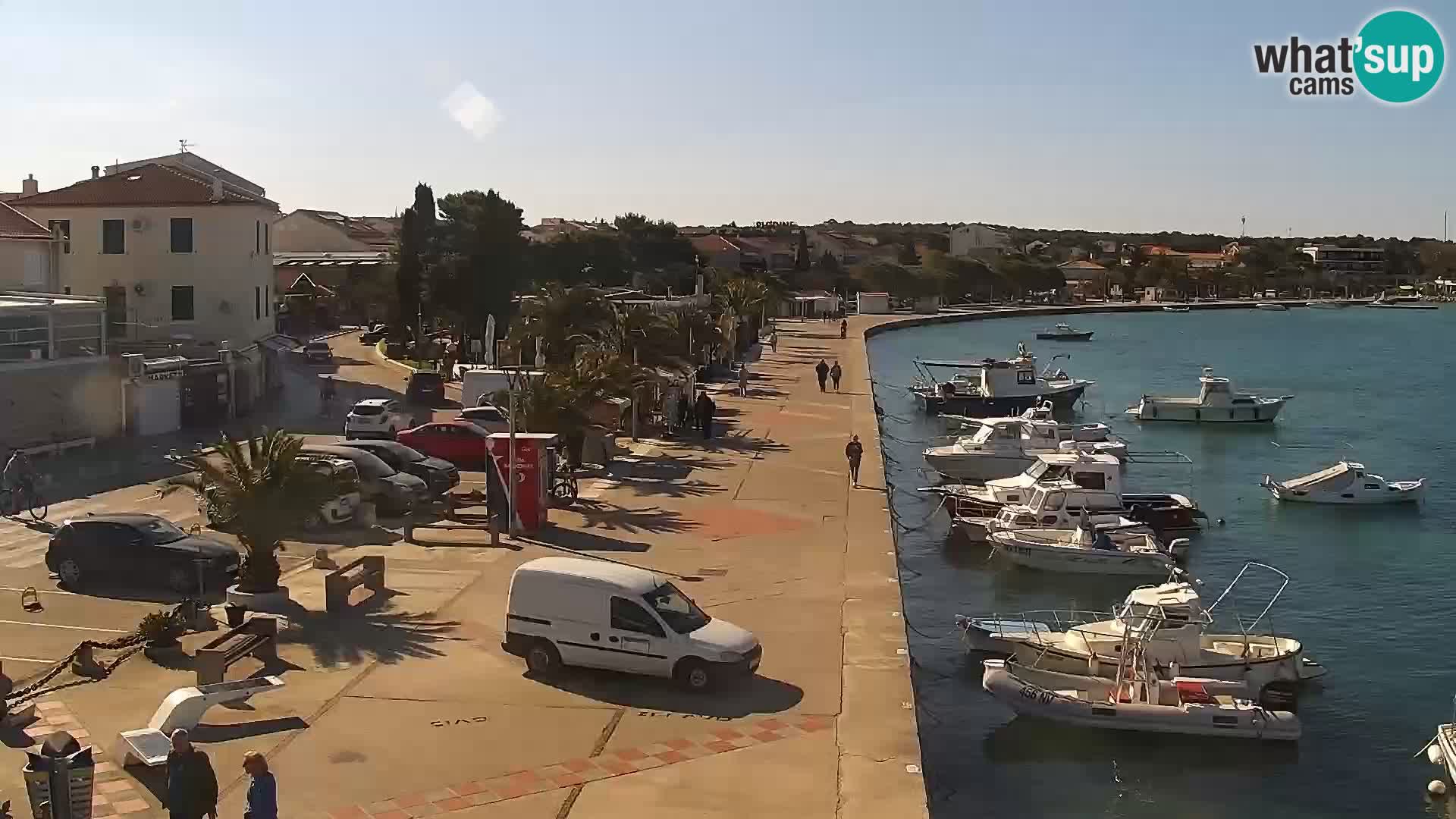 Webcam Novalja seaside promenade
