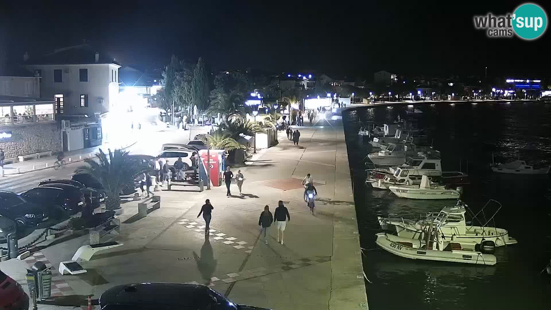 Webcam Novalja seaside promenade
