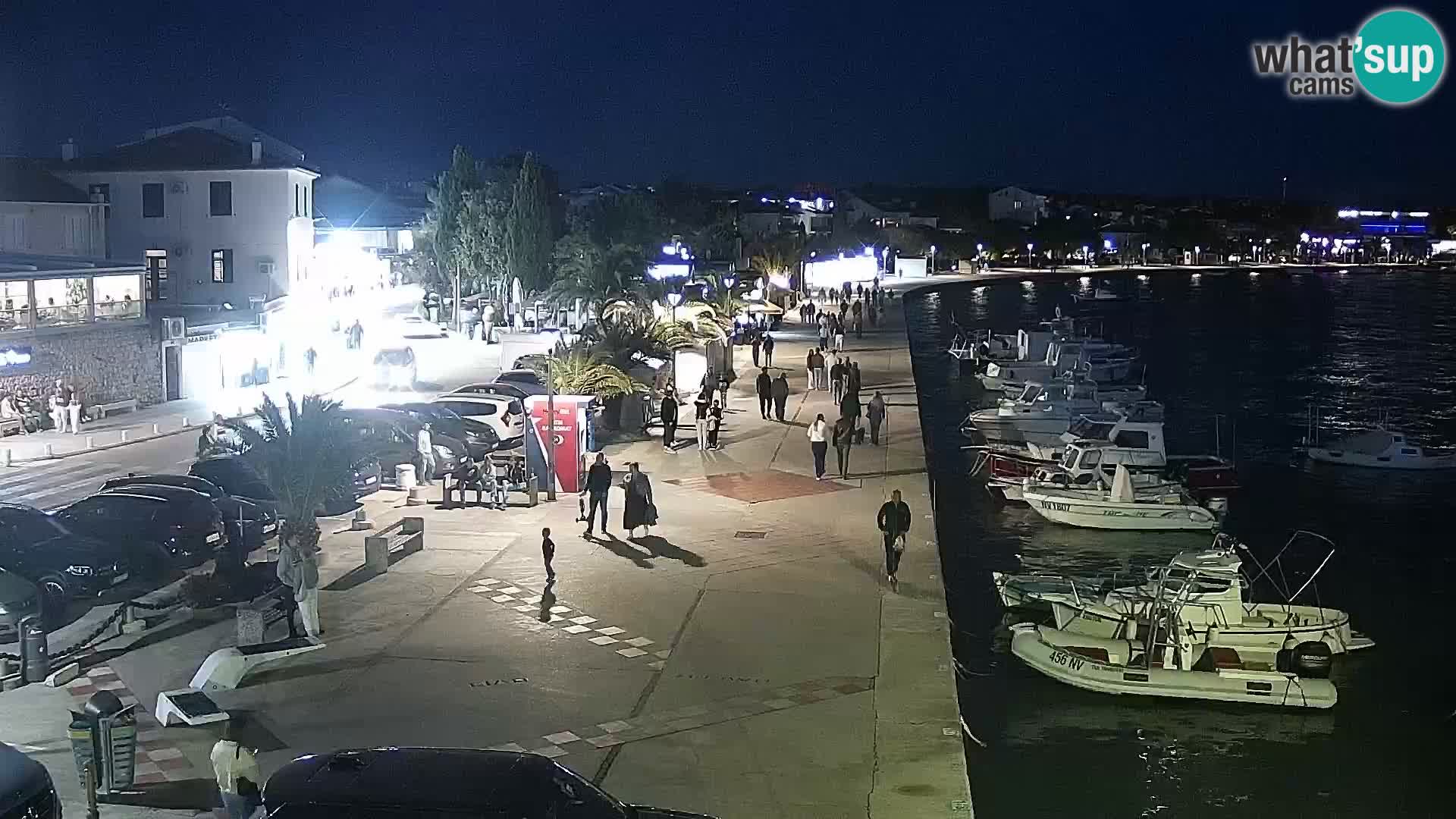 Webcam Novalja seaside promenade
