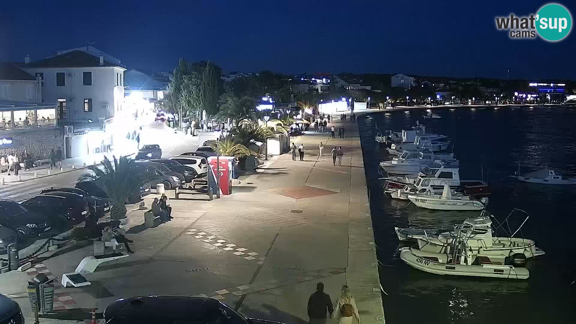 Novalja spletna kamera promenada