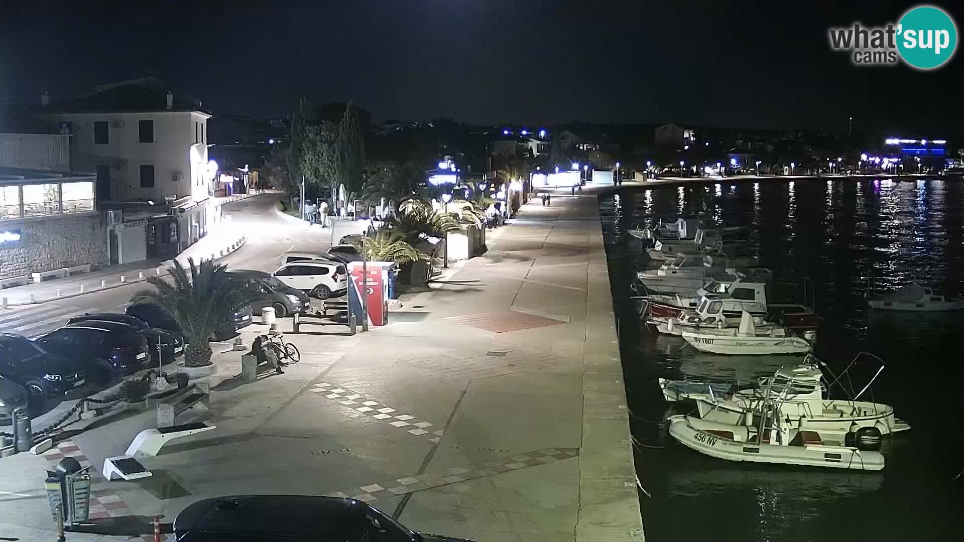 Webcam Novalja seaside promenade