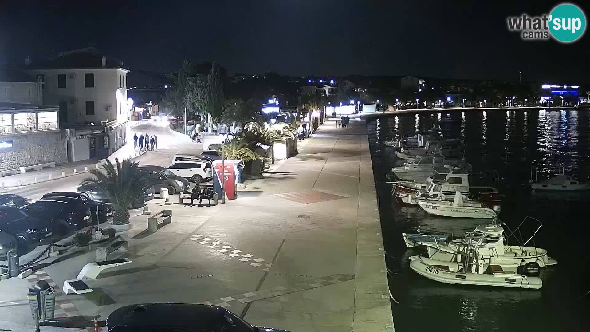 Novalja spletna kamera promenada