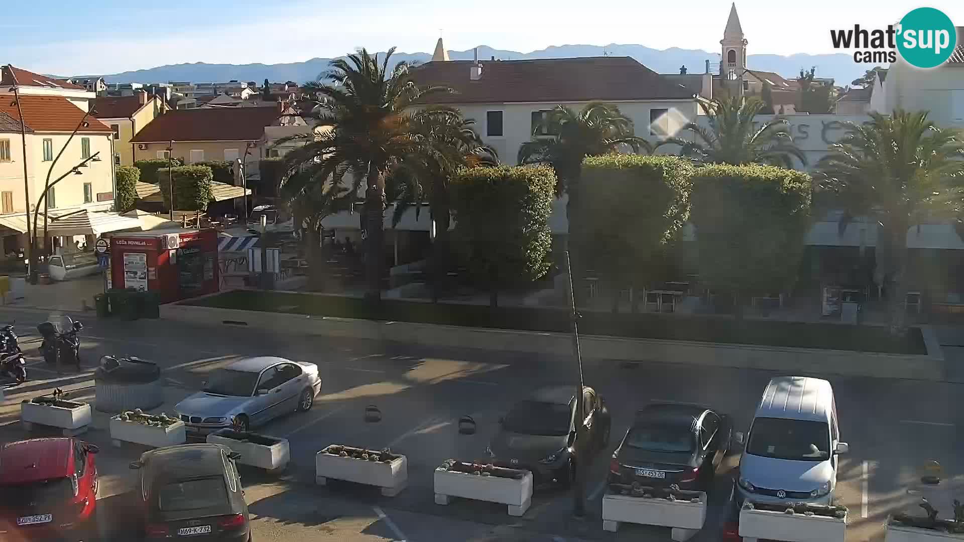 Webcam Novalja seaside promenade