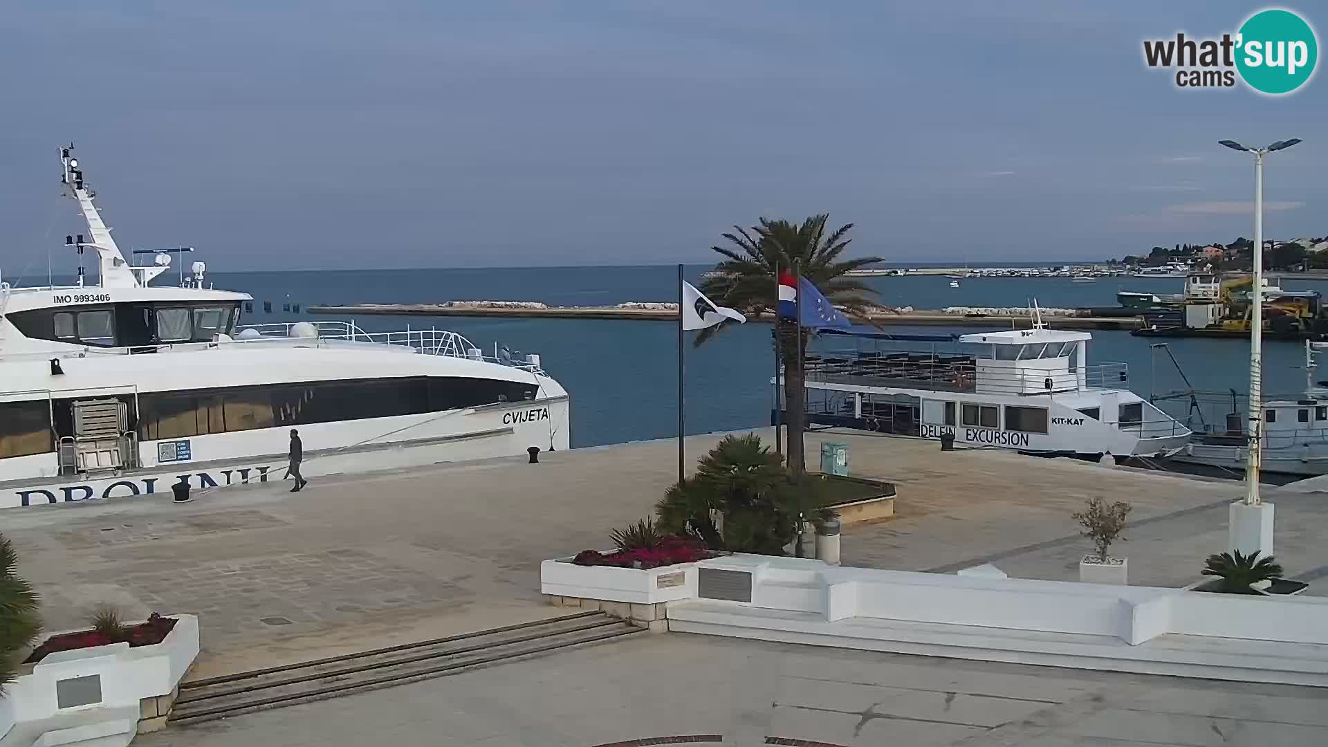 Webcam Novalja seaside promenade