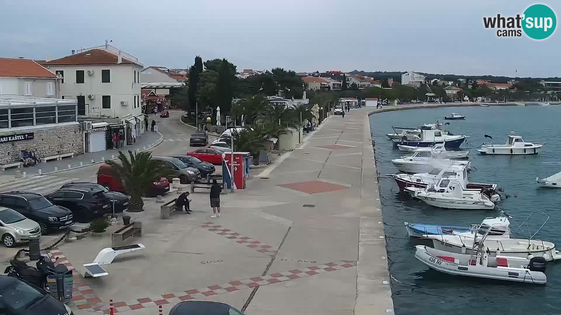 Webcam Novalja seaside promenade