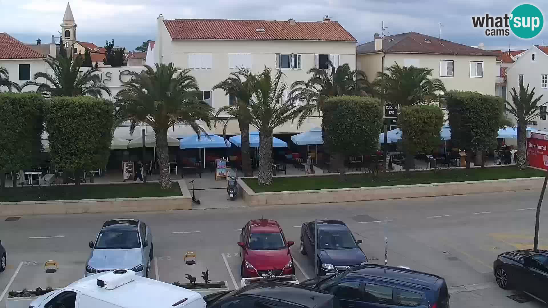 Webcam Novalja seaside promenade