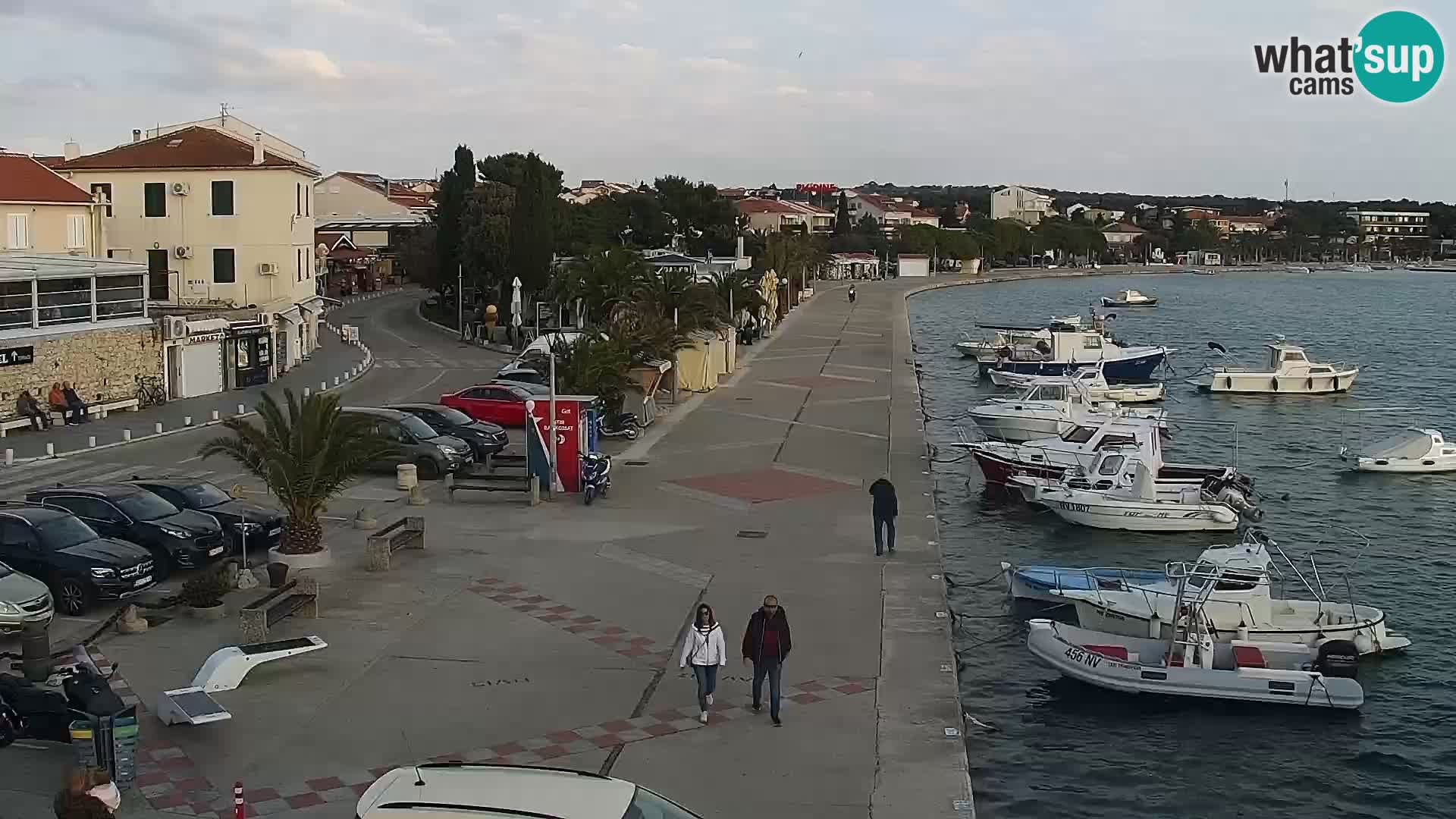 Webcam Novalja seaside promenade