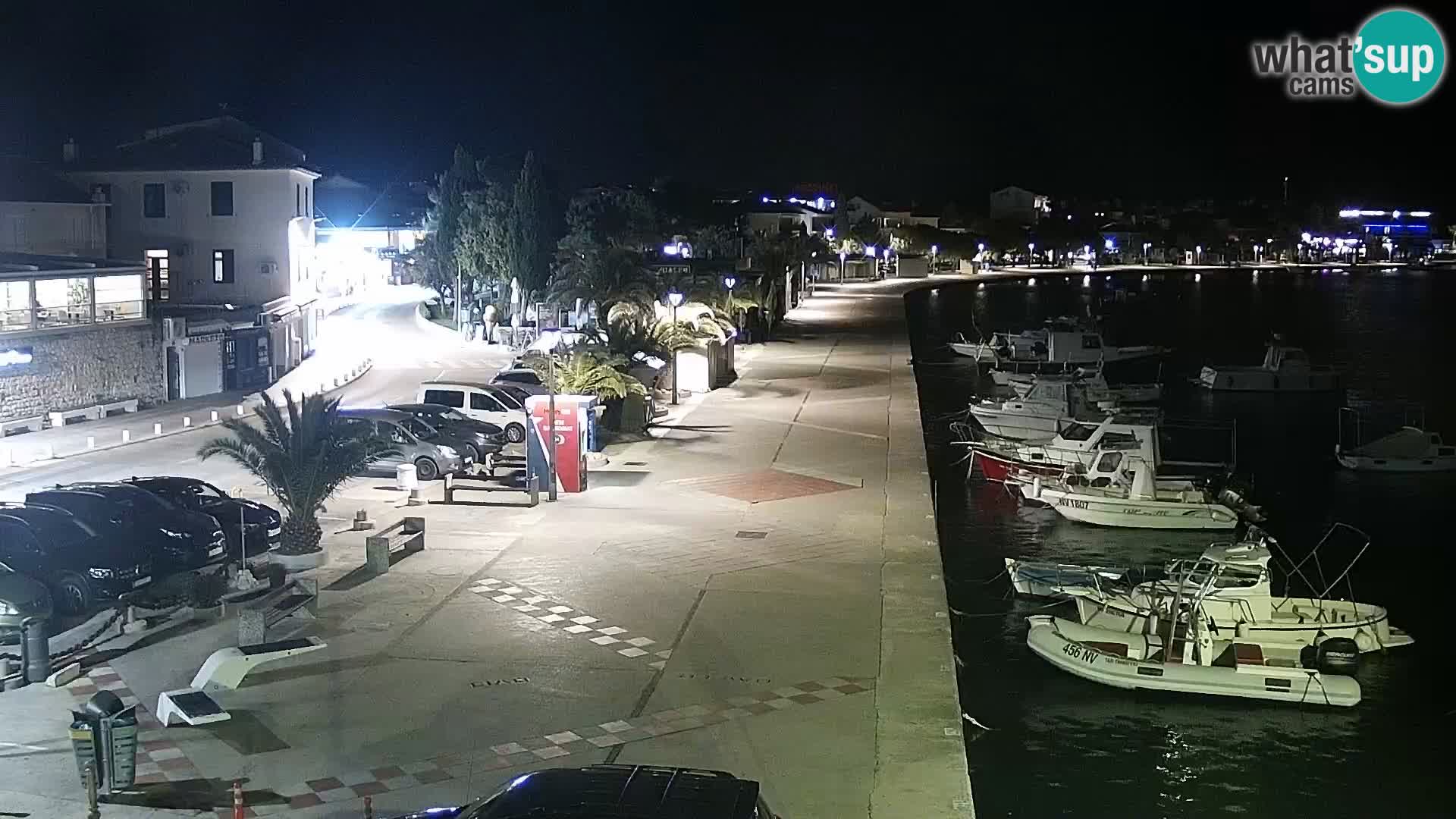 Webcam Novalja seaside promenade
