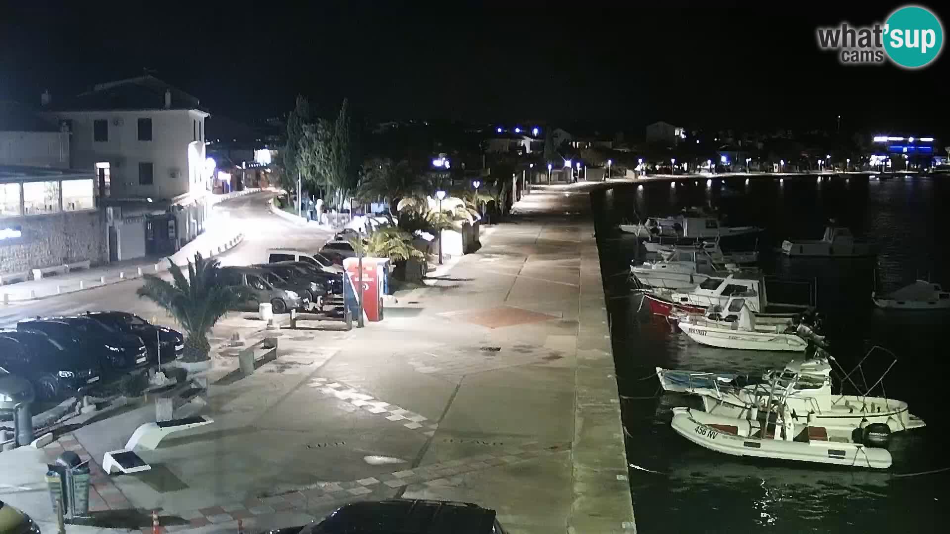 Webcam Novalja seaside promenade