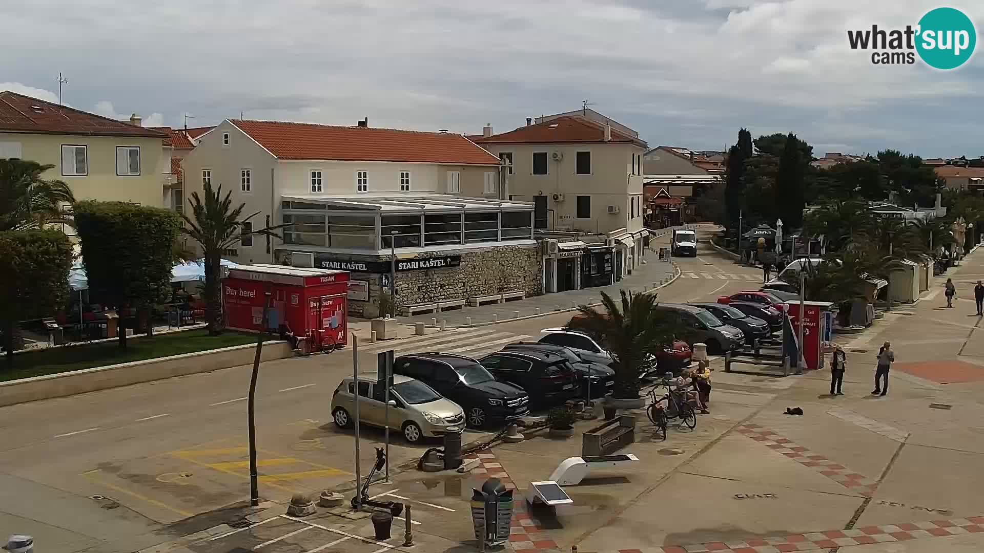 Novalja spletna kamera promenada