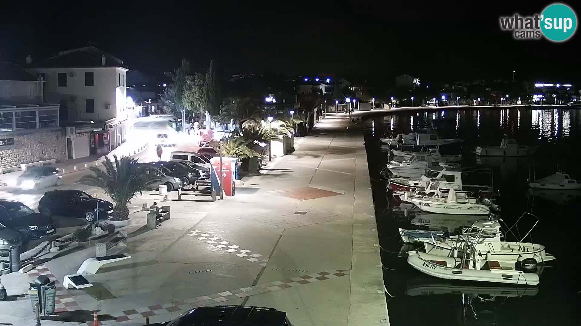Webcam Novalja seaside promenade