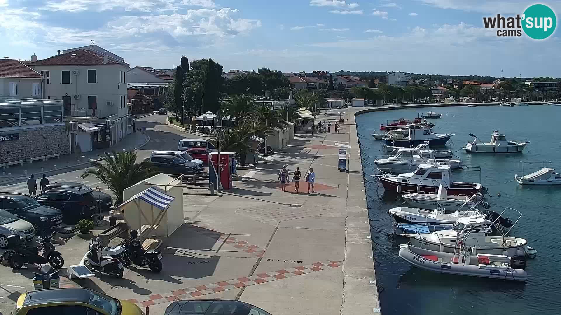 Webcam Novalja seaside promenade