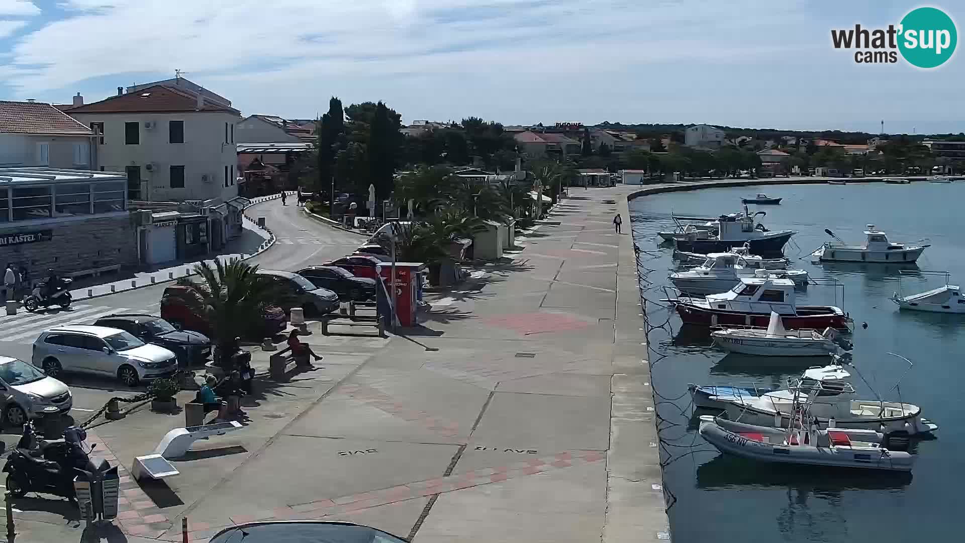Webcam Novalja seaside promenade