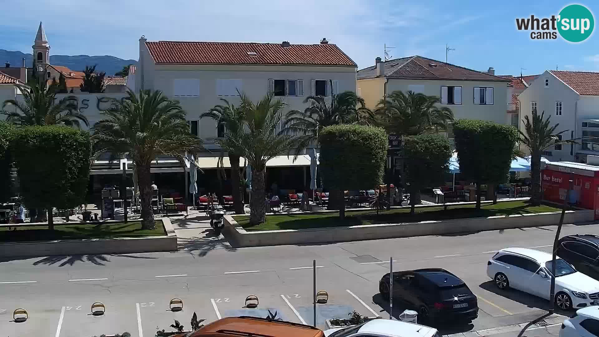 Webcam Novalja seaside promenade