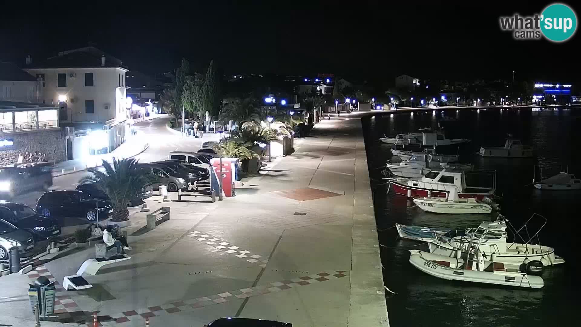 Webcam Novalja seaside promenade
