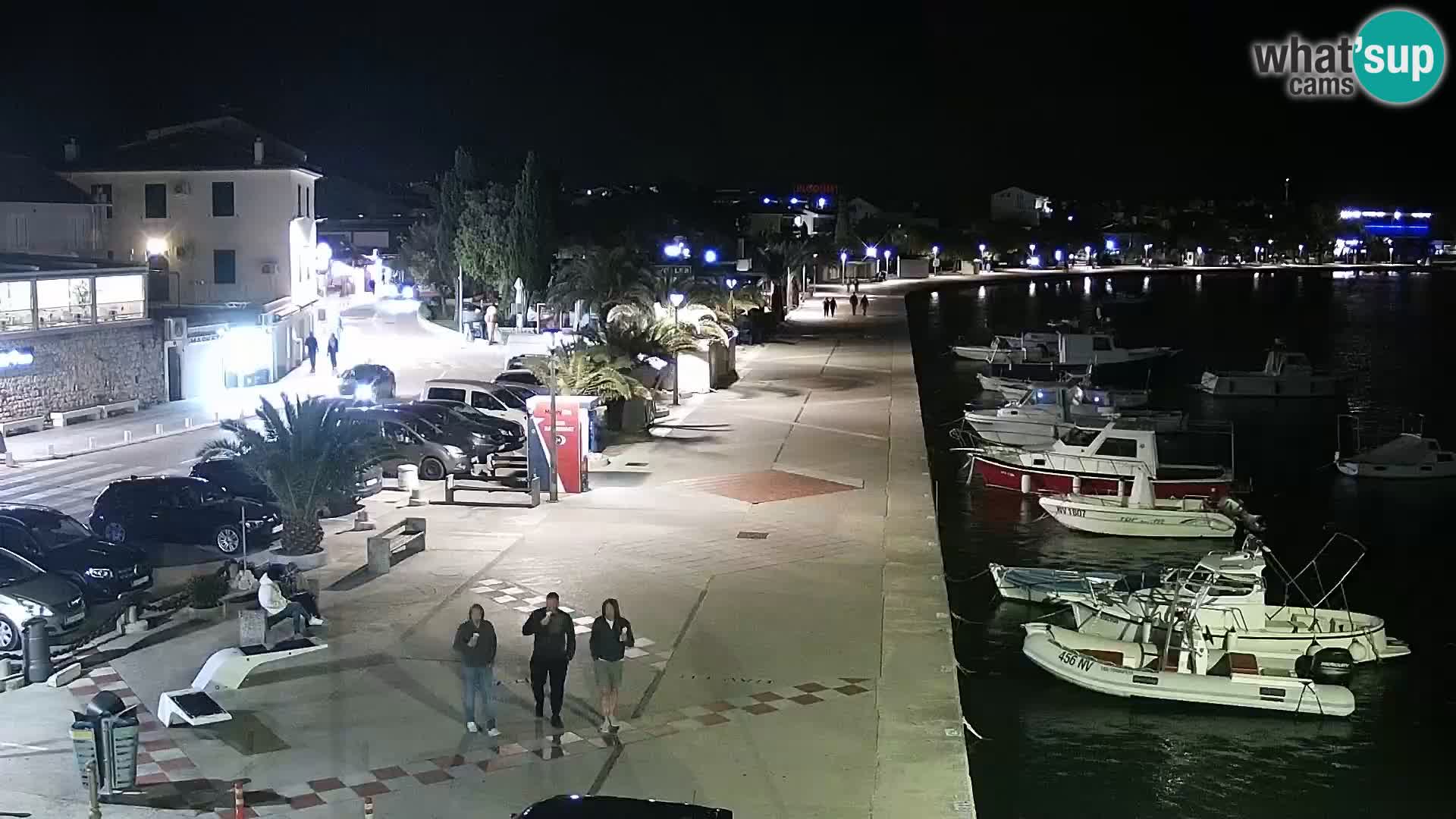 Webcam Novalja seaside promenade