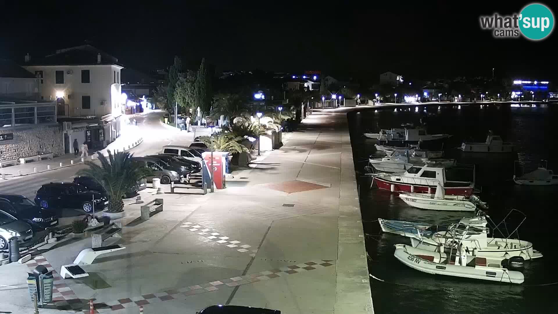 Webcam Novalja seaside promenade