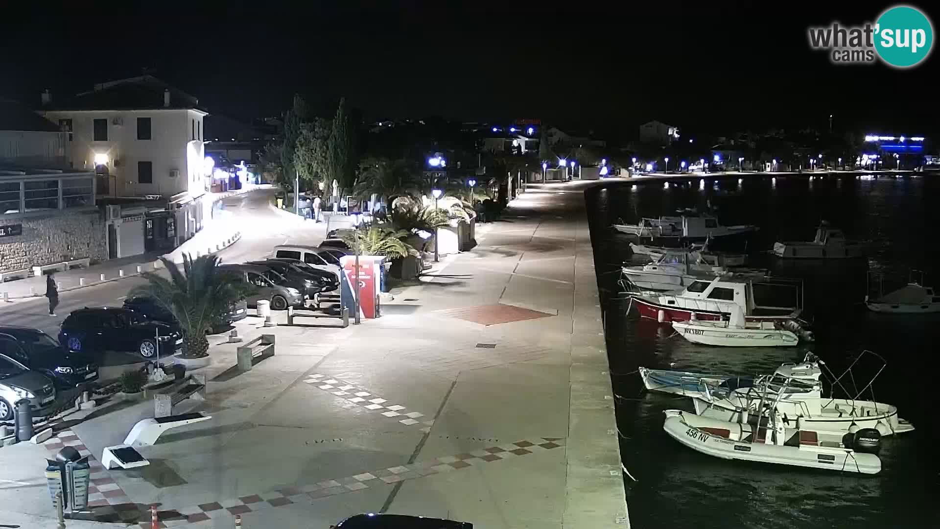 Webcam Novalja seaside promenade