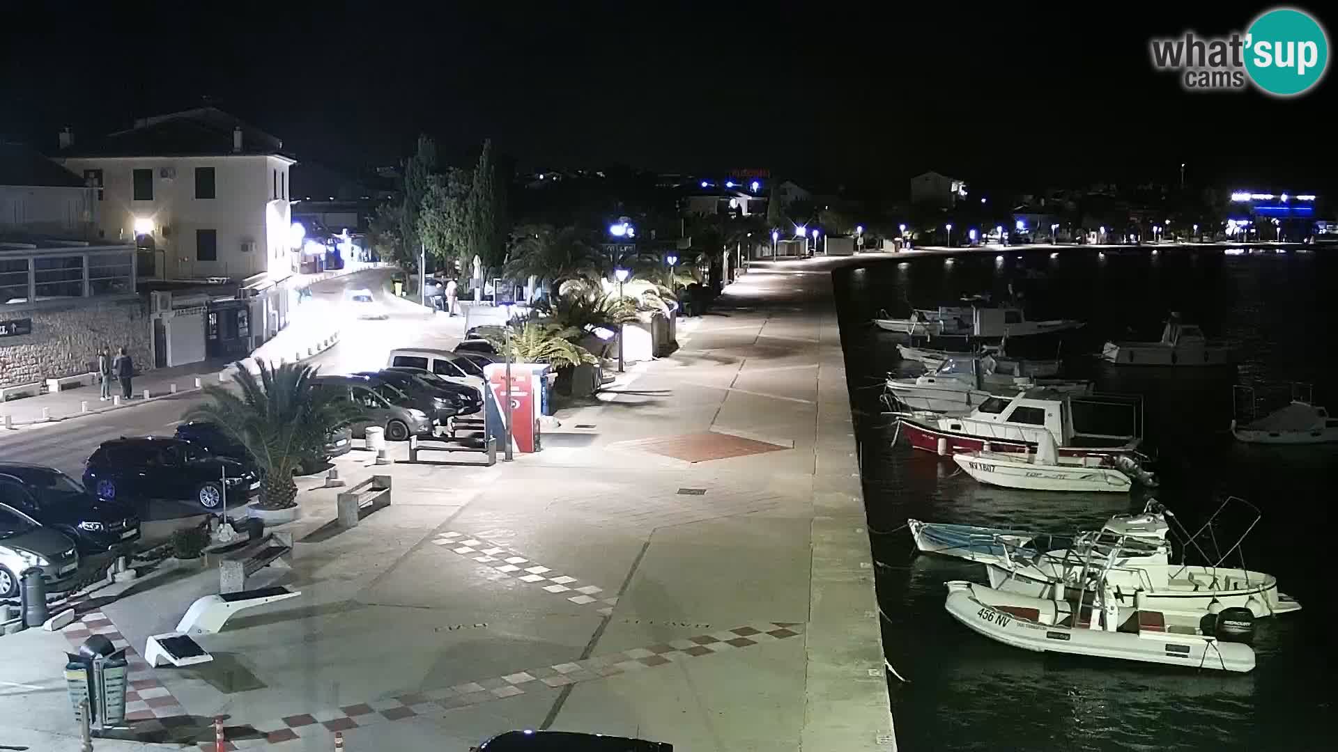 Webcam Novalja seaside promenade
