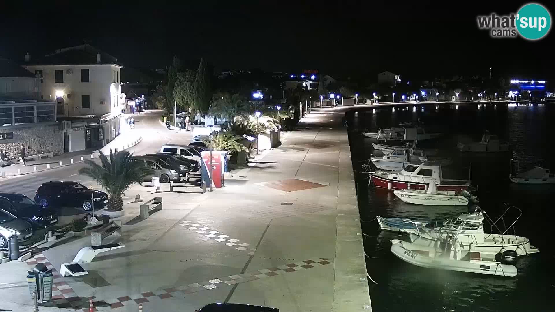 Webcam Novalja seaside promenade