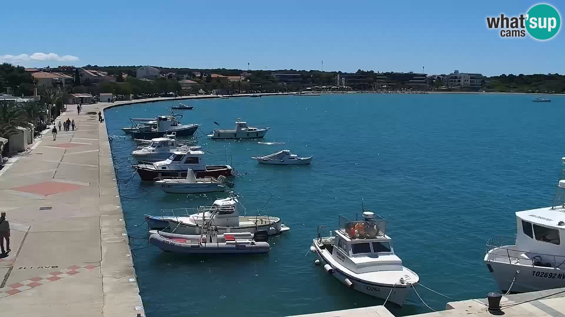 Webcam Novalja seaside promenade