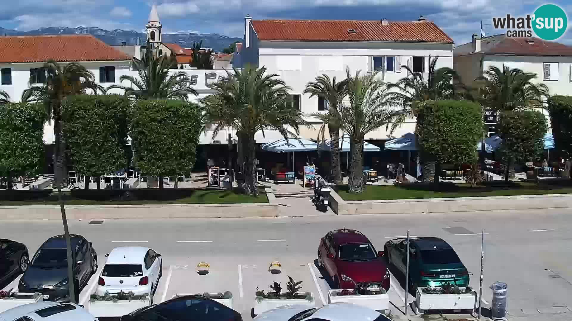 Webcam Novalja seaside promenade