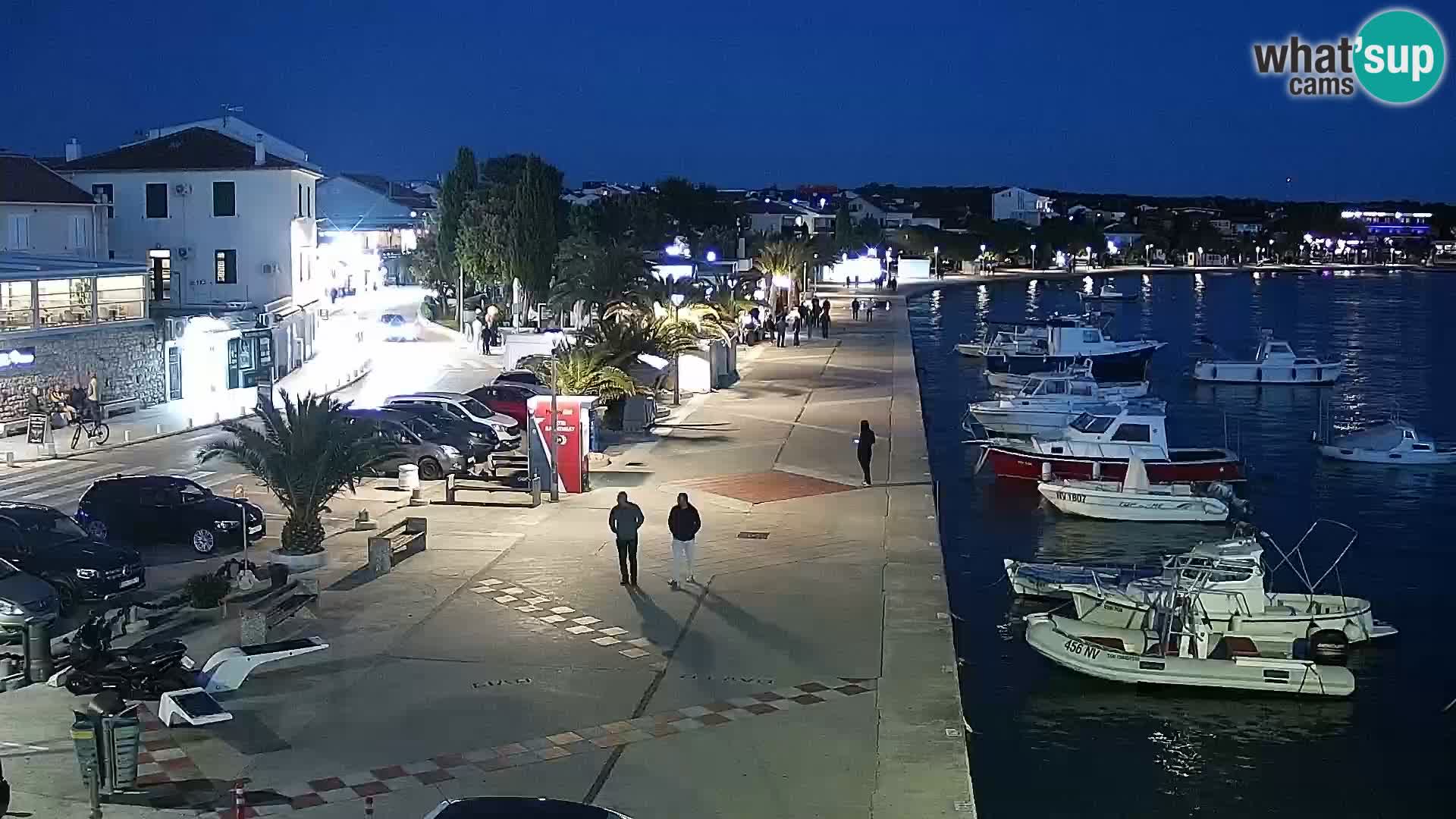 Webcam Novalja seaside promenade