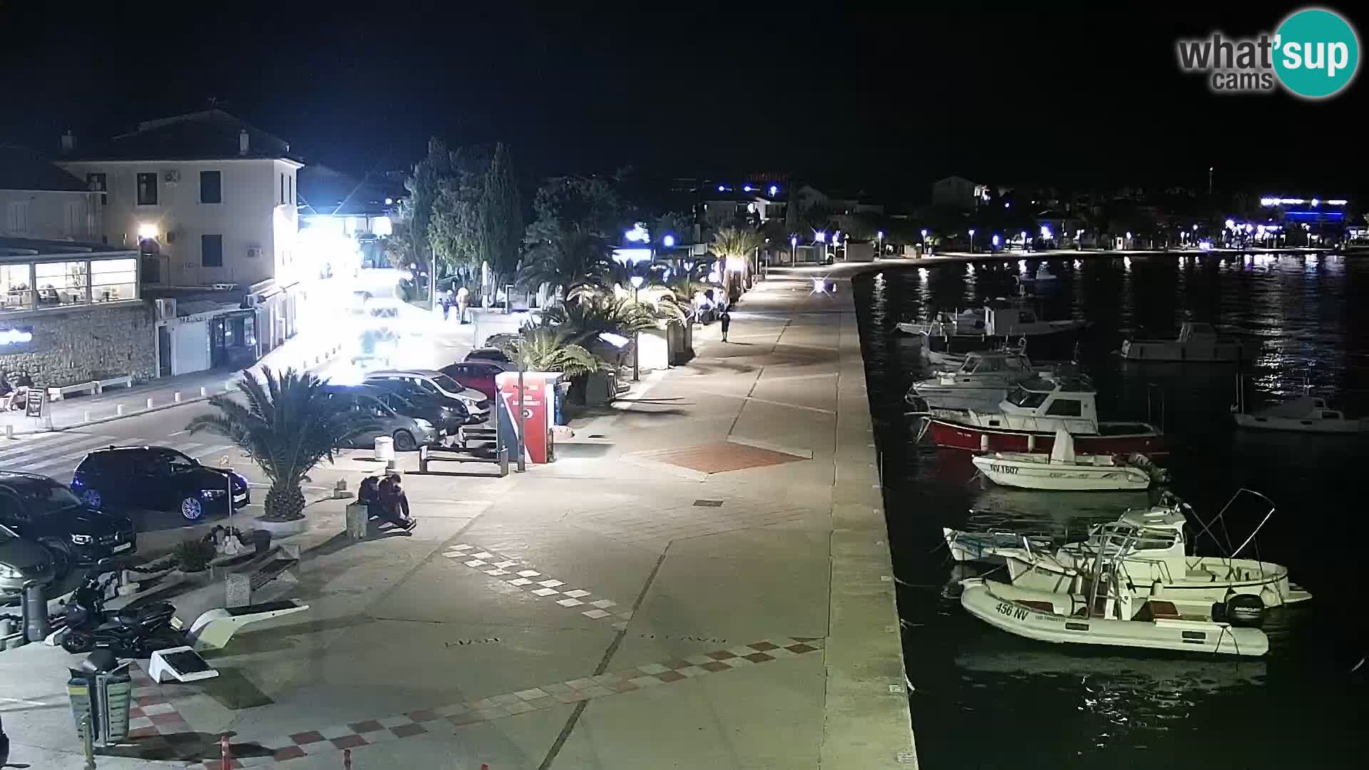 Webcam Novalja seaside promenade