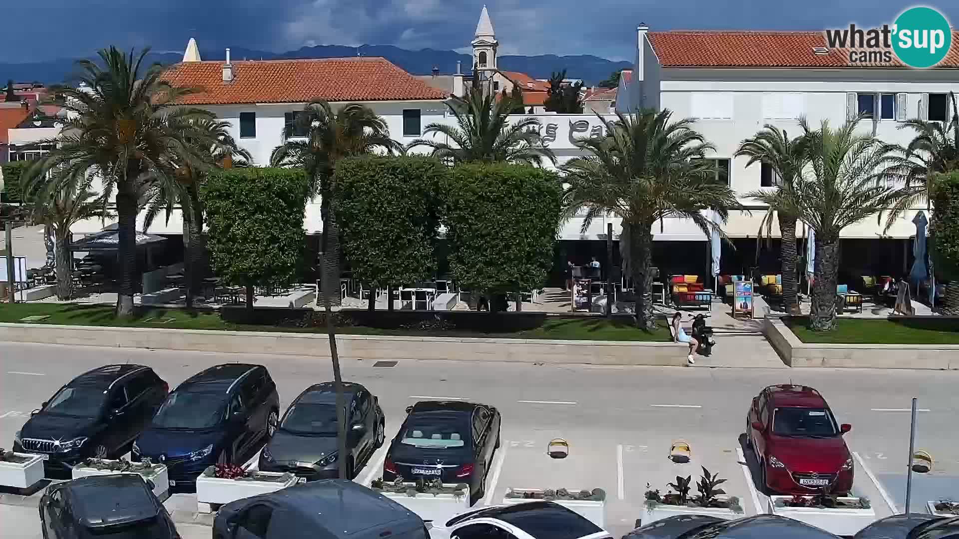 Webcam Novalja seaside promenade