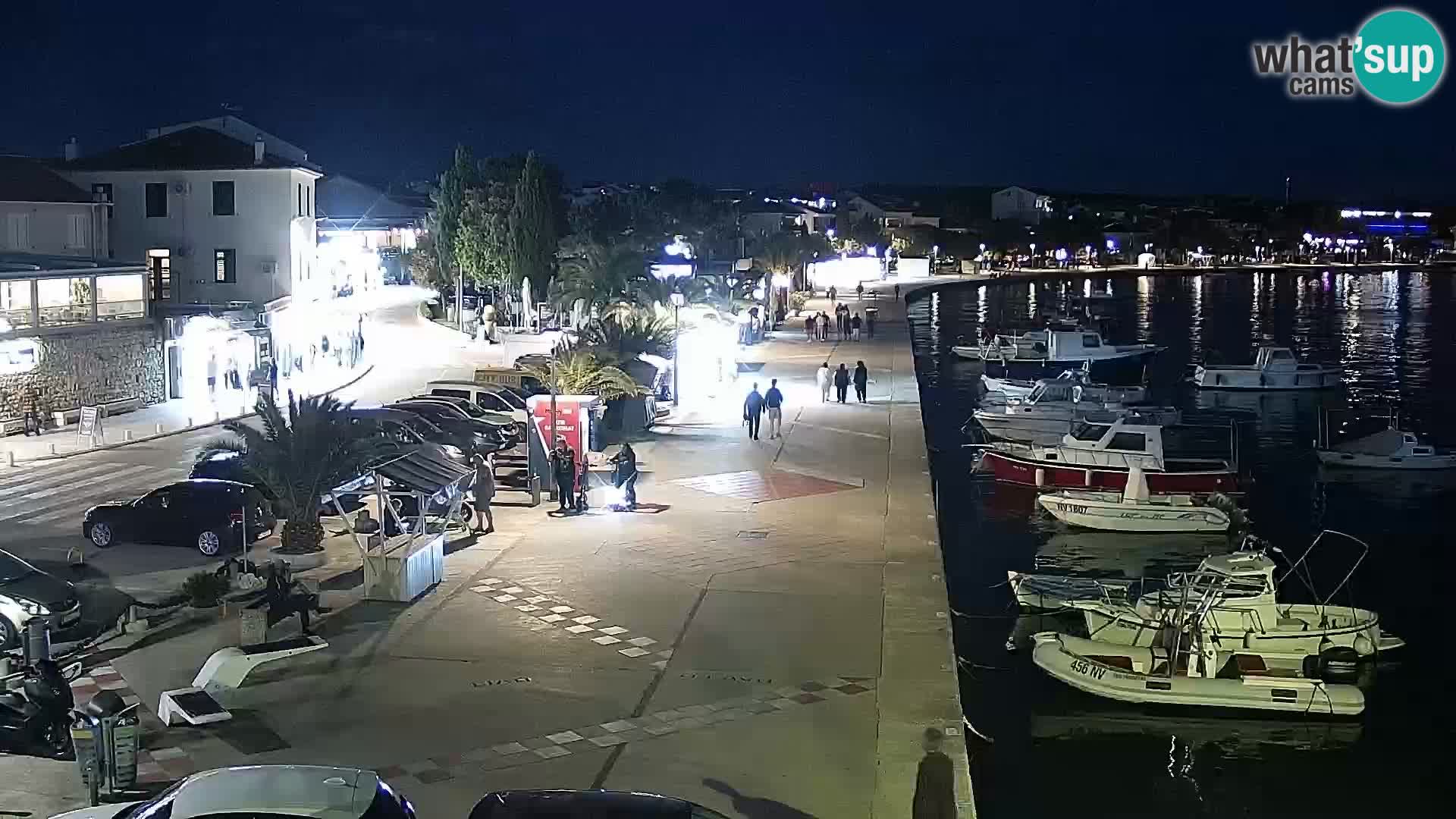 Webcam Novalja seaside promenade